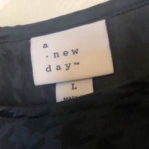 Black Houndstooth Blouse